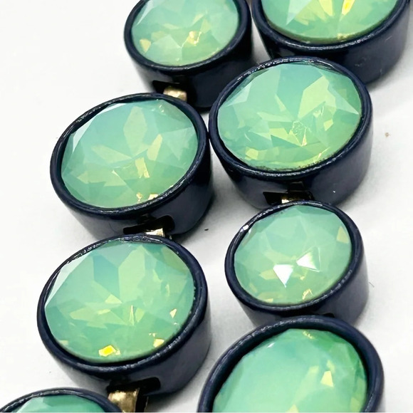 J. Crew Green Sea Glass Navy Brulee Necklace - Picture 6 of 8